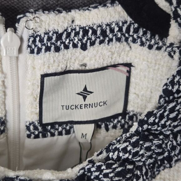 Tuckernuck M Navy Stripe Tweed Sleeveless Jackie Dress - Picture 4 of 7